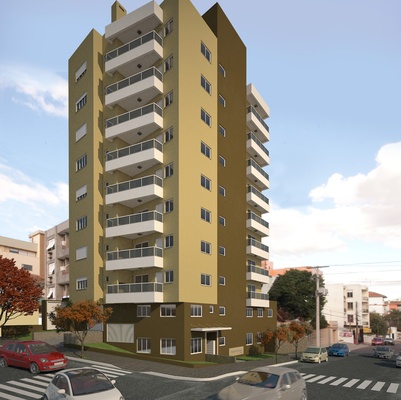 Lopes-e-Rosa-Incorporções - Edificio - Residencial Monterey -perspectiva externa - Acesso - Santa Maria